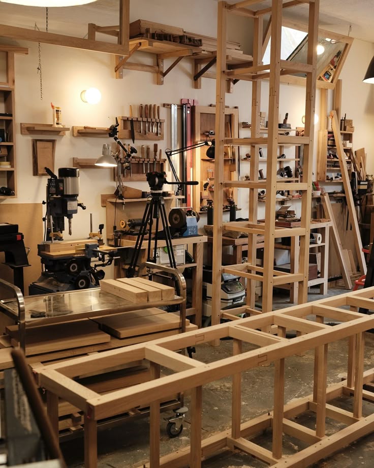 Image of modern carpentry workshop