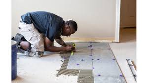 Image of floor tiling work